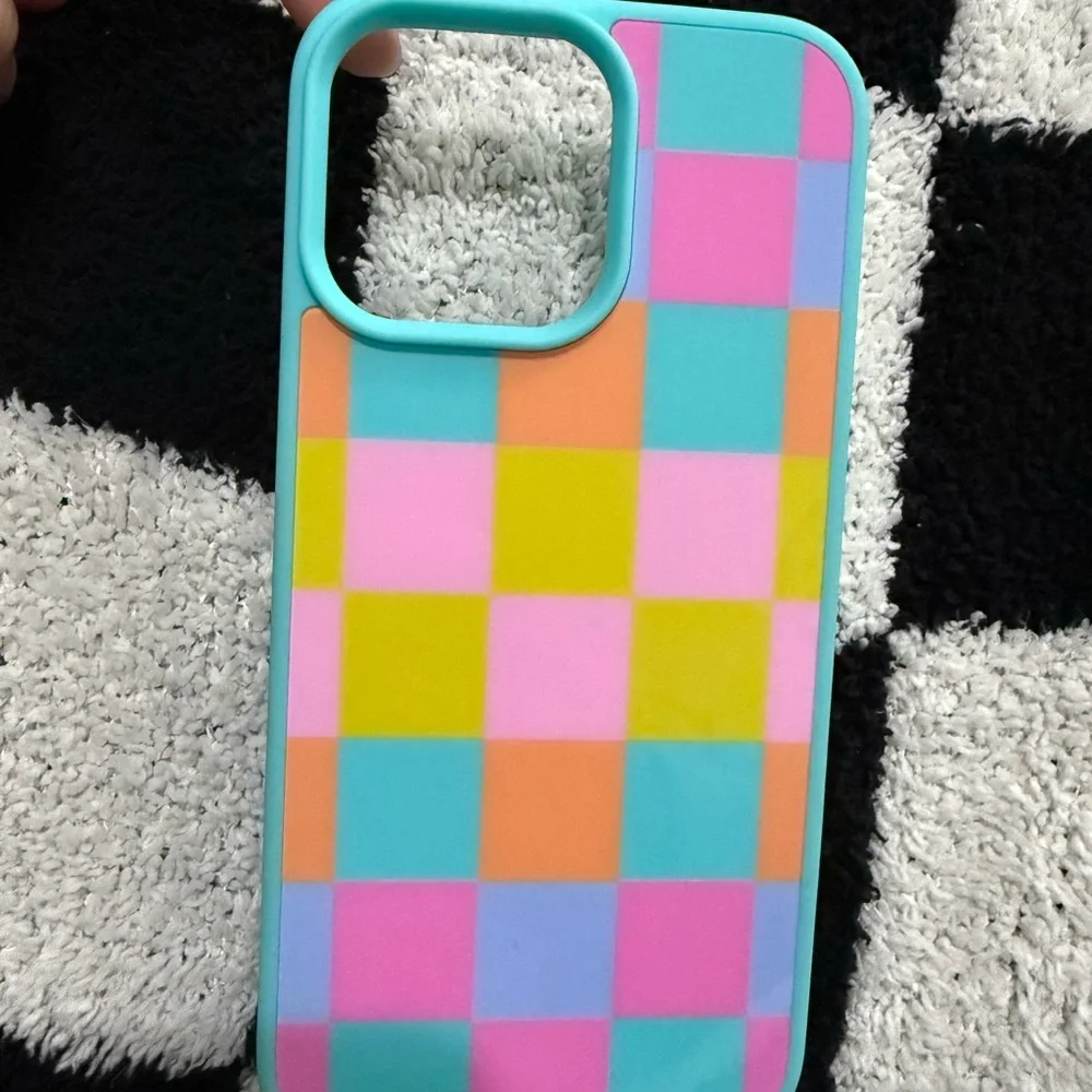 Colorful Checkered Phone Case - Picture 1 of 2